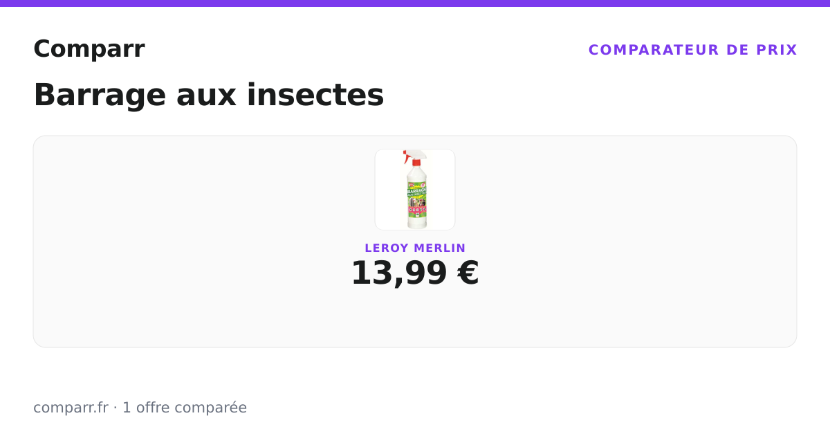 Barrage aux insectes : prix et avis 2026 | Comparr